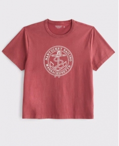 Áo Thun Cropped Abercrombie Nautical