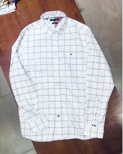Áo Sơ Mi Tommy Caro Trắng Kẻ Vuông – Form Classic