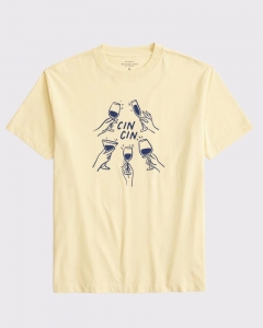 Áo Thun Nam Abercrombie & Fitch Màu Vàng