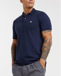Polo Abercrombie xanh đen logo trắng
