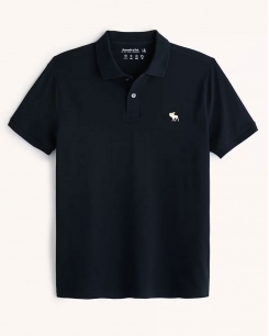 Polo Abercrombie xanh đen logo trắng
