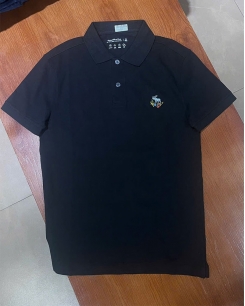 Polo Abercrombie đen logo hoa