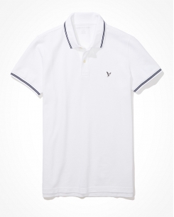 Polo nam American Eagle màu trắng