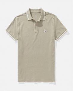 Áo polo nam American Eagle Slim Fit màu Bunker Olive