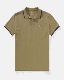 Áo Polo Nam American Eagle Slim Fit màu Olive Green