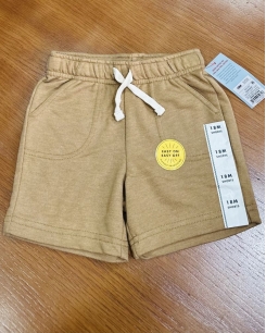 Quần short nỉ Cat & Jack cho bé trai - Màu be đậm