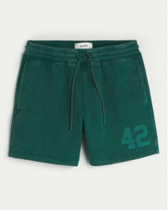 Quần Short Nỉ Hollister Xanh Rêu Washed