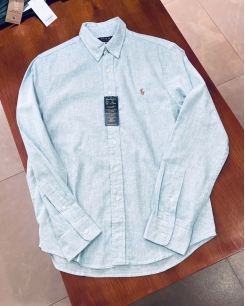 Sơ Mi Ralph Lauren Linen Xanh Nhạt
