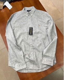 Sơ Mi Ralph Lauren Linen Xám