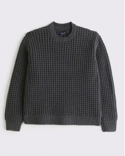 Áo Len Nam Abercrombie & Fitch Màu Đen Xám