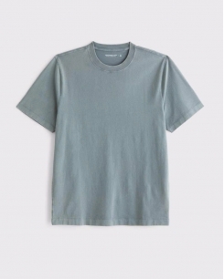 Áo Thun Nam Abercrombie Classic Polished Tee Xám Xanh