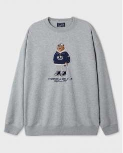 Áo Who.A.U Unisex Hình Gấu California Xám
