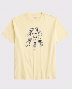 Áo Thun Nam Abercrombie & Fitch Màu Vàng