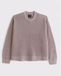 Áo Len Nam Oversized Waffle Crew Sweater