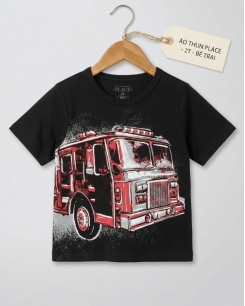 Áo Thun Bé Trai - Hình Xe Cứu Hỏa Cực Ngầu