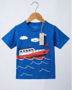 Áo Thun Bé Trai - Hình Tàu Thủy