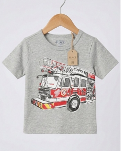 Áo Thun Bé Trai - Hình Xe Cứu Hỏa