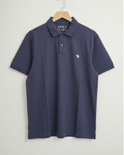 Polo Abercrombie xanh đen logo trắng