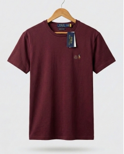 Áo Thun Polo Ralph Lauren Custom Slim Fit Đỏ Đô