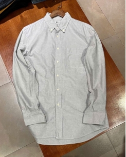 Áo Sơ Mi Nam Uniqlo Oxford Tay Dài Màu Xám Nhạt