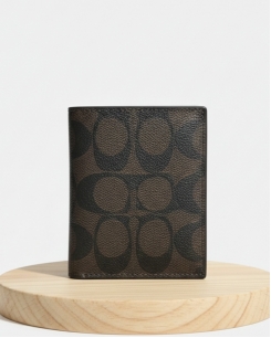 Ví Da Nam Coach Mini Dáng Đứng