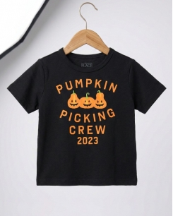 Áo Thun Bé Trai - Pumpkin Picking Crew