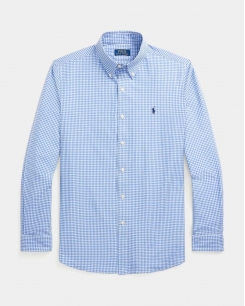 Sơ Mi Ralph Lauren Tay Dài Classic Fit Poplin Caro Xanh Nhạt