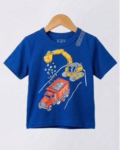 Áo Thun Bé Trai  Hình Xe Công Trình