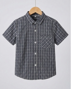 Áo Sơ Mi Bé Trai Tay Ngắn S&D – Họa Tiết