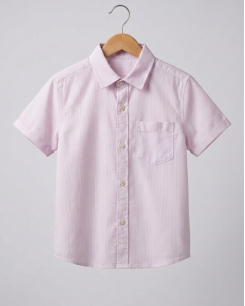 Áo Sơ Mi Bé Trai Tay Ngắn S&D – Kẻ Hồng