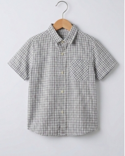 Áo Sơ Mi Bé Trai Tay Ngắn S&D – Caro Xám