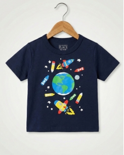 Áo Thun Bé Trai The Children's Place Họa Tiết Vũ Trụ