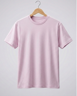 Áo Thun Cổ Tròn Nam - Màu Hồng Pastel