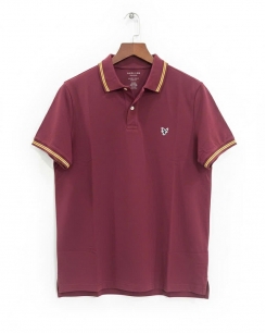 Polo American Eagle đỏ đô viền cổ