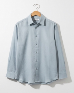 Sơ mi Zara Linen màu xanh