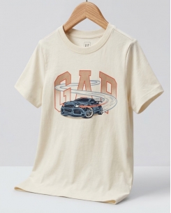 Áo Thun Bé Trai GAP Họa Tiết Xe Đua