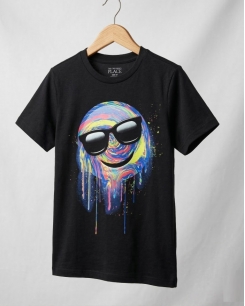 Áo Thun Bé Trai - Smiley Neon