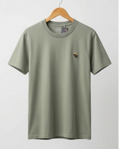 Áo Thun Abercrombie Slim Polished Xanh Lá Mạ