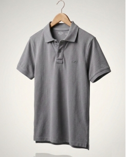 Áo Polo Hollister Slim Fit Xám