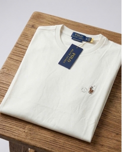 Áo Thun Polo Ralph Lauren Custom Slim Fit Trắng