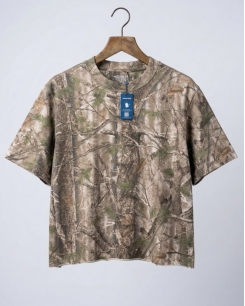 Áo Thun Camo Vintage Inspired Cropped