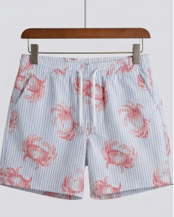 Short Nam American Eagle Seersucker – Họa Tiết Cua Đỏ