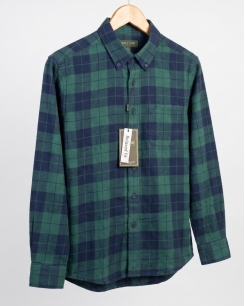 Áo Sơ Mi Nam Tay Dài Rope Man - Caro xanh