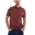 Polo Abercrombie màu đỏ đô viền cổ