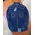 Denim Ông Địa xanh đậm chỉ trắng