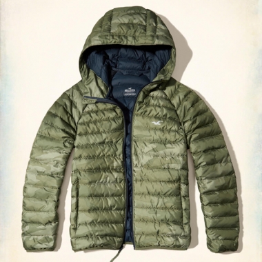 Áo khoác phao Hollister Camo