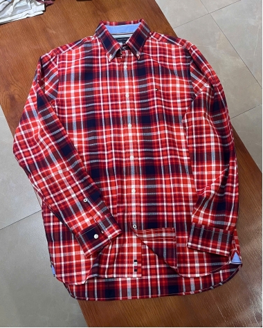 Áo Sơ Mi Tommy Caro Đỏ Navy – Form Classic