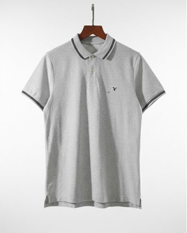Polo nam American Eagle xám kem