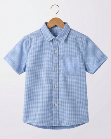 Áo Sơ Mi Bé Trai Tay Ngắn S&D – Caro Xanh