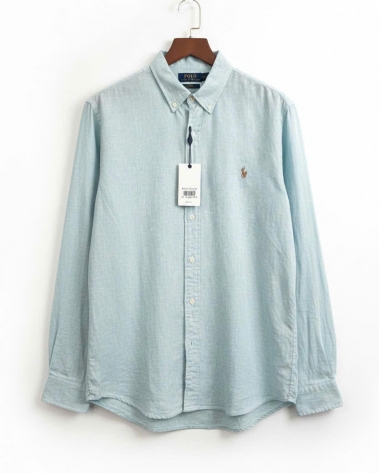 Sơ Mi Ralph Lauren Linen Xanh Nhạt